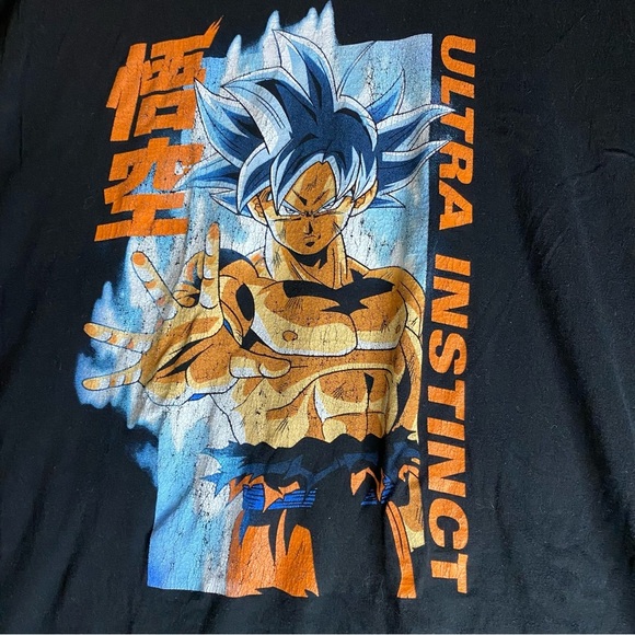 Dragon Ball Z Shirt Men's XL Black Japanese Animation Goku Ultra Instinct - Picture 3 of 6